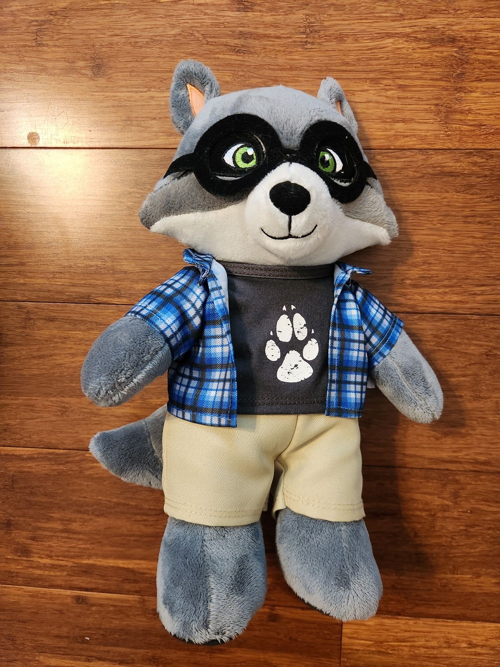 Build A Bear Great Wolf Lodge 12" Oliver Raccoon Plush Stuffed Animal Toy